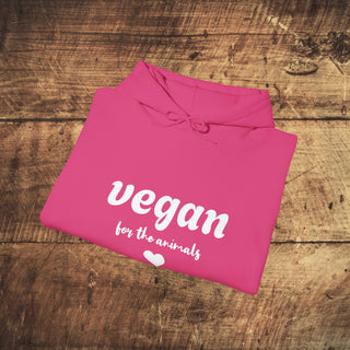 Vegan For The Animals Heavy Blend™ Hooded Sweatshirt Printify