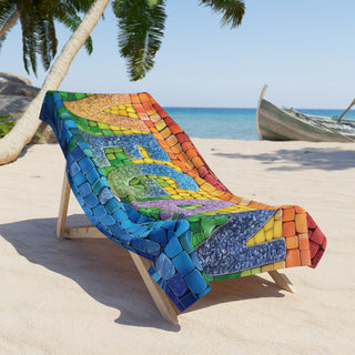 Vegan Beach Towel Printify