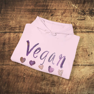 Vegan Hearts  Heavy Blend™ Hooded Sweatshirt Printify