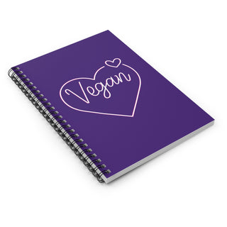 Vegan Heart Spiral Notebook - Ruled Line