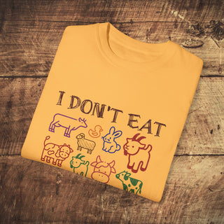 I Don't Eat My Friends Garment-Dyed T-shirt Printify