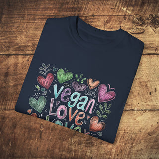 Vegan Love  Garment-Dyed T-shirt Printify