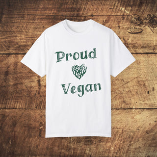 Proud Vegan Garment-Dyed T-shirt Printify