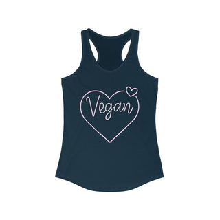 Vegan Hearts Women's Ideal Racerback Tank Printify