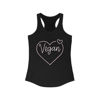 Vegan Hearts Women's Ideal Racerback Tank Printify