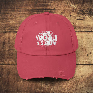 Vegan Soul Unisex Distressed Cap Printify