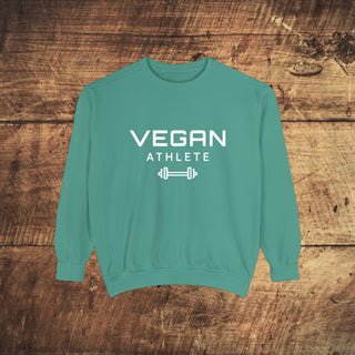 Vegan Athlete Garment-Dyed Sweatshirt Printify