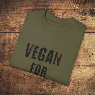 Vegan For Life  Garment-Dyed T-shirt Printify