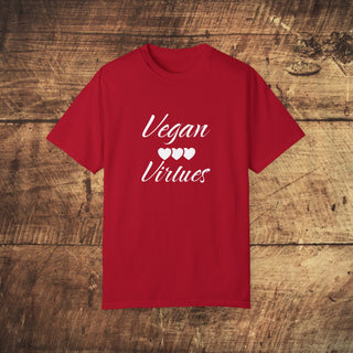 Vegan Virtues Garment-Dyed T-shirt Printify