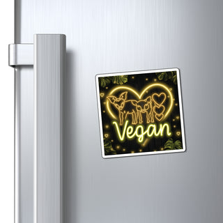 Vegan Hearts Magnet Printify