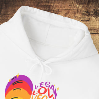 Vegan Love Heavy Blend™ Hooded Sweatshirt Printify