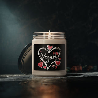 Vegan Hearts Scented Soy Candle, 9oz