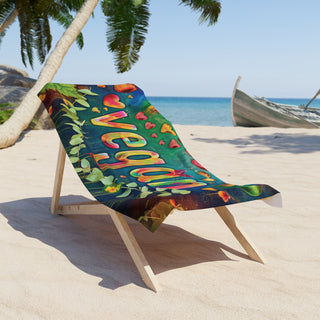 Vegan Beach Towel Printify