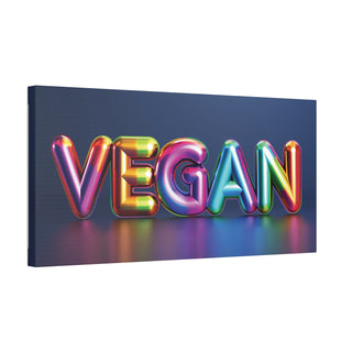 Neon Vegan Classic Stretched Canvas Printify