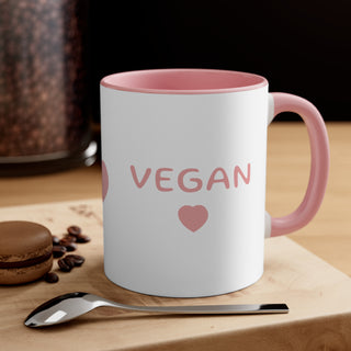 Vegan Heart Accent Coffee Mug, 11oz Printify