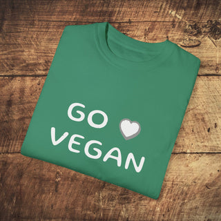 Go Vegan Garment-Dyed T-shirt Printify