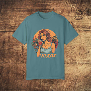 Vegan Girl Garment-Dyed T-shirt Printify