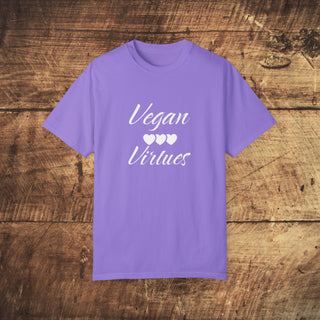 Vegan Virtues Garment-Dyed T-shirt Printify