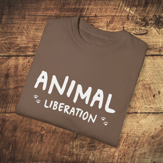 Animal Liberation Unisex Garment-Dyed T-shirt Printify