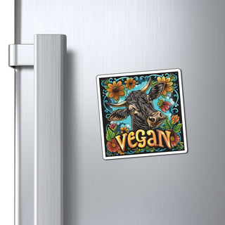 Vegan Cow Magnet Printify