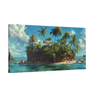 Vegan Island Classic Stretched Canvas (ONE SIZE 40x20) Printify
