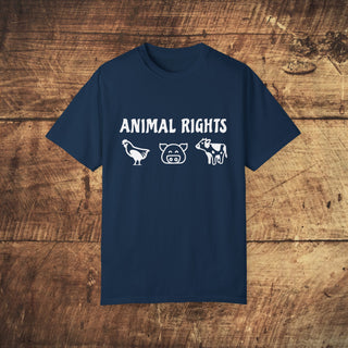 Animal Rights Garment-Dyed T-shirt Printify