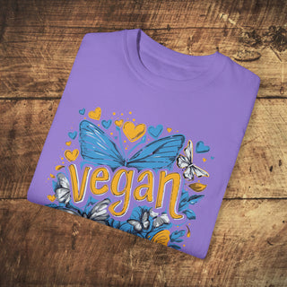 Vegan Butterflies Garment-Dyed T-shirt Printify