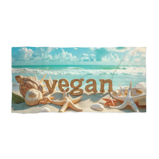 Vegan Beach Towel Printify