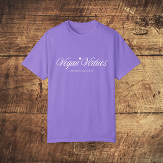 Vegan Virtues Garment-Dyed T-shirt Printify
