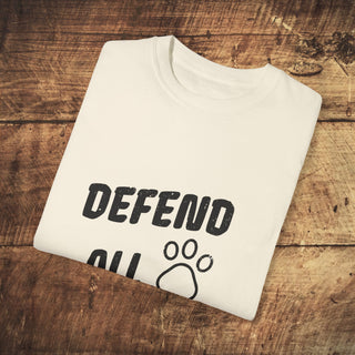 Defend All Animals Garment-Dyed T-shirt Printify