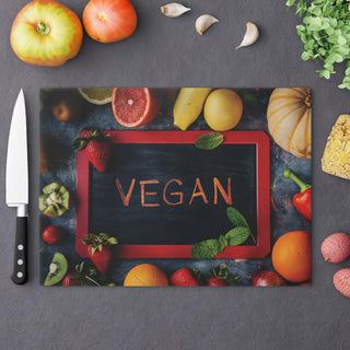 Vegan Tempered Glass Cutting Board Printify