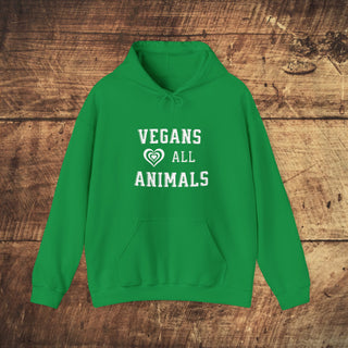 Vegans Love All Animals Heavy Blend™ Hooded Sweatshirt Printify