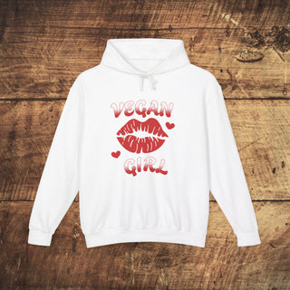 Vegan Girl Unisex Lightweight Hooded Sweatshirt