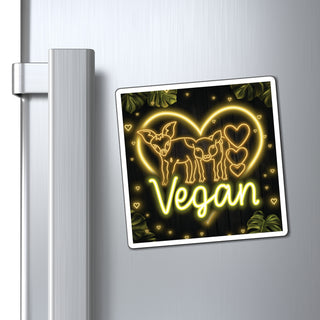 Vegan Hearts Magnet Printify