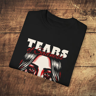 Tears of Sadness Garment-Dyed T-shirt Printify