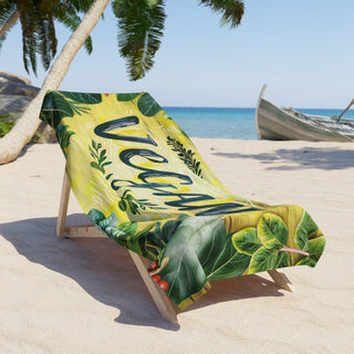 Vegan Beach Towel Printify