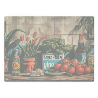 Plant-based Only Tempered Glass Cutting Board Printify