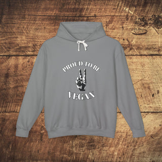 Proud To Be Vegan Unisex Lightweight Hooded Sweatshirt