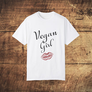 Vegan Girl Garment-Dyed T-shirt Printify