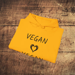 Vegan Heart Heavy Blend™ Hooded Sweatshirt Printify