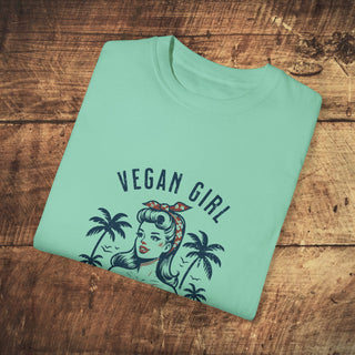 Vegan Girl Garment-Dyed T-shirt Printify