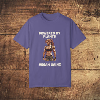 Powered By Plants Garment-Dyed T-shirt Printify