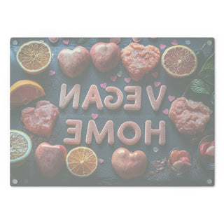 Vegan Home Tempered Glass Cutting Board Printify