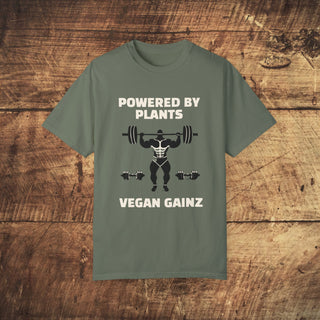 Powered By Plants Garment-Dyed T-shirt Printify