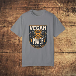 Vegan Power Garment-Dyed T-shirt Printify