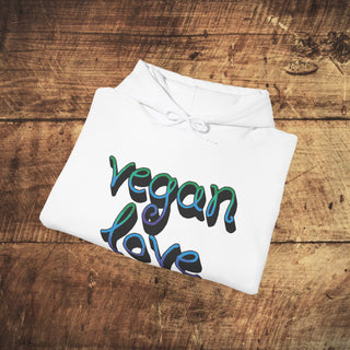 Vegan Love Heavy Blend™ Hooded Sweatshirt Printify