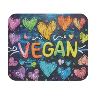 Vegan Hearts Mouse Pad (Rectangle) Printify