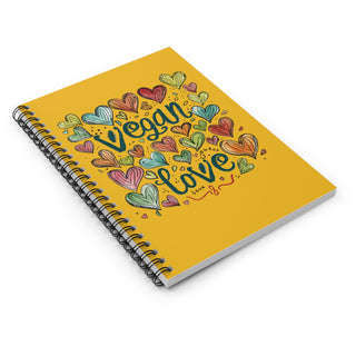 Vegan Love Spiral Notebook - Ruled Line