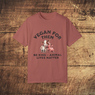 Vegan For Them Garment-Dyed T-shirt Printify