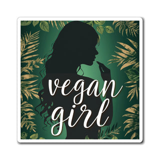 Vegan Girl Magnet Printify